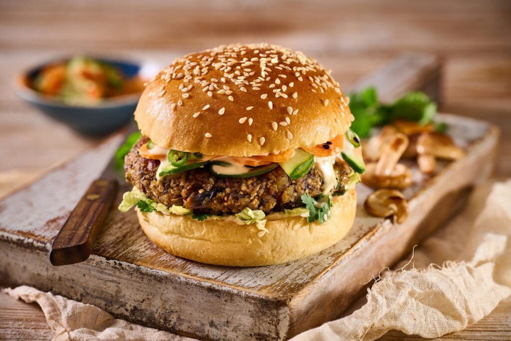 Honey Buttermilk Chicken and Seeded Miso Shitake Burgers_03