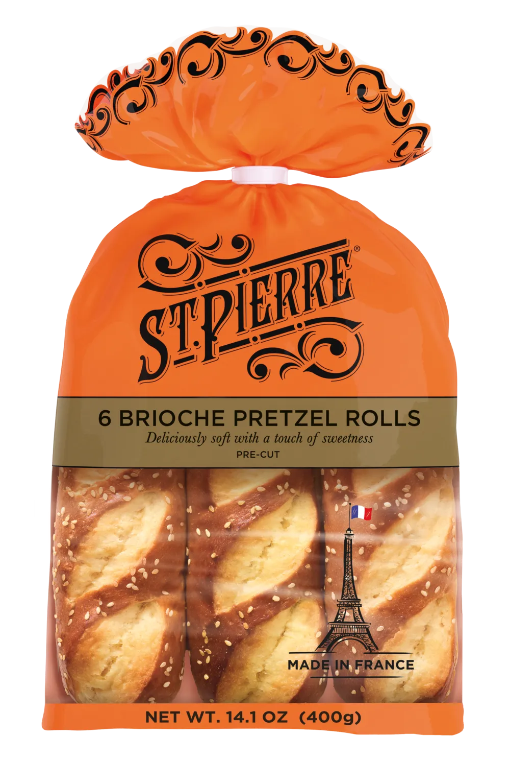 St Pierre 6 Brioche Pretzel Rolls (US)
