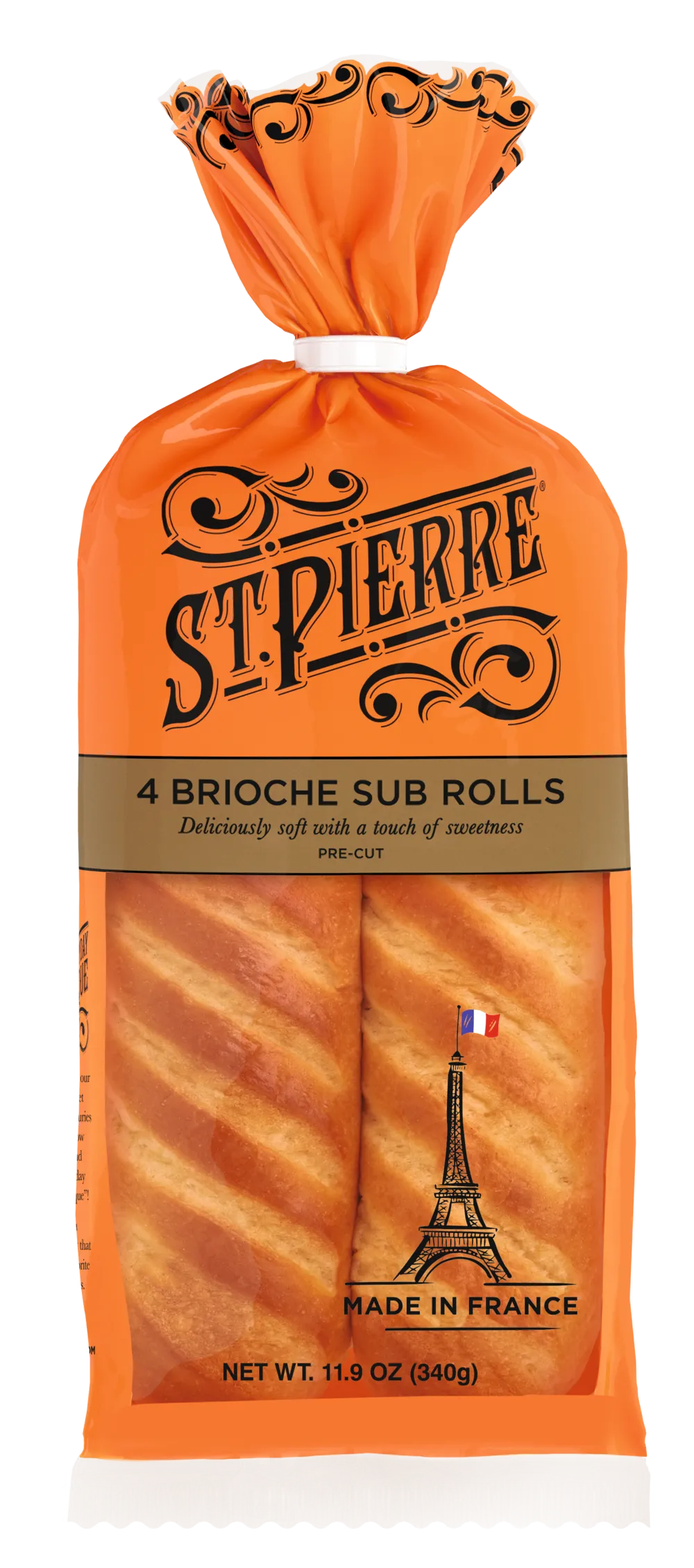 St Pierre 4 Brioche Sub Rolls (US)
