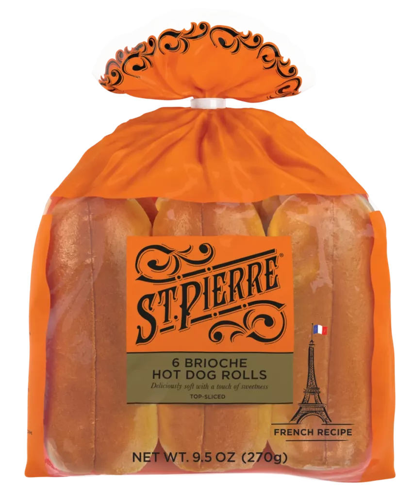 St Pierre 6 Brioche Hot Dog Rolls (US)
