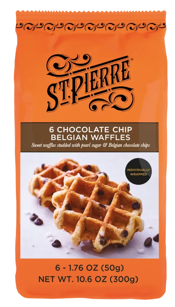 St Pierre 6 Chocolate Chip Belgian Waffles (US)