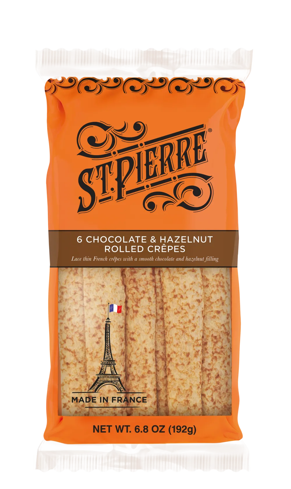 St Pierre 6 Chocolate & Hazelnut Rolled Crepes (US)