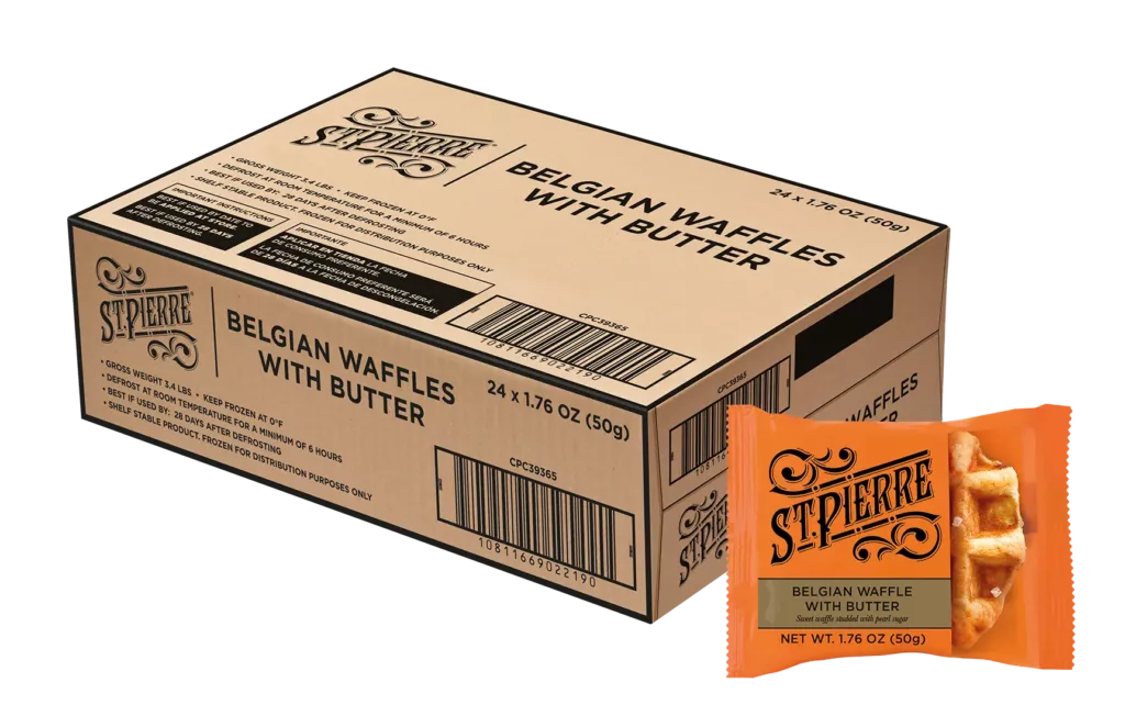 24 Belgian Waffles With Butter