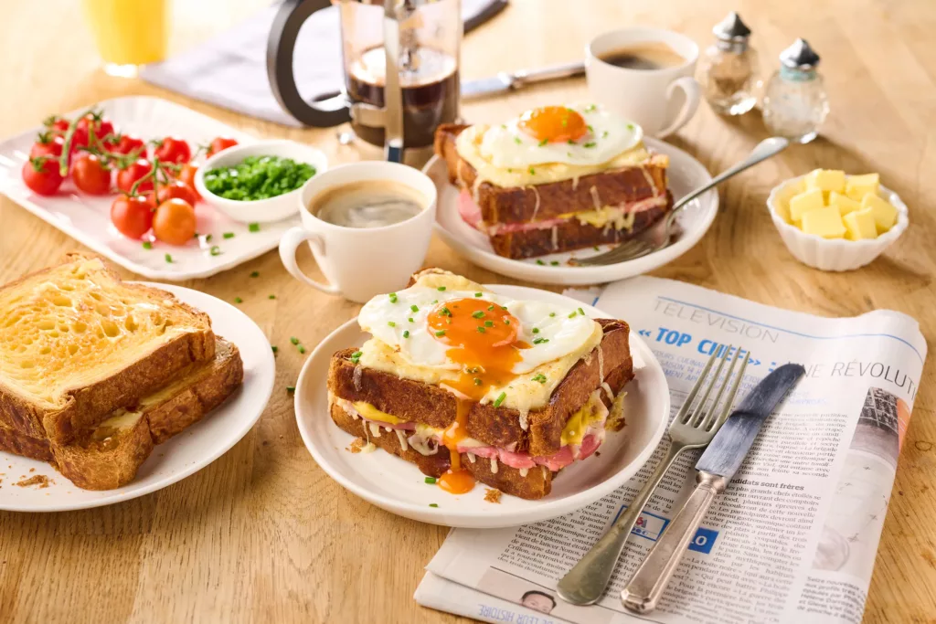 Croissant Loaf Slice Croque Madame